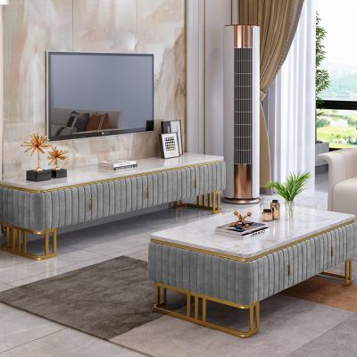 China 2020 light luxury cabinet tea table combination (of the new marble adjustable living room TV others) for sale