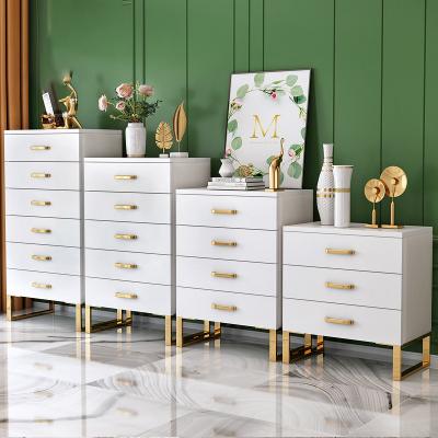 China White chest (the other) Nordic style adjustable drawer storage furniture for bedroom and living room for sale