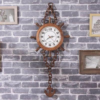 China Fashion CLASSIC home bedroom living room wall clock simple retro clock simple solid wood personalized originality for sale