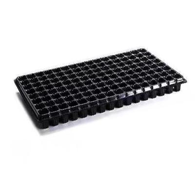 China Manufacture Black Plastic Seedling Agricultural Gardening Plastic Tray, Fleshy Seedling Seedling Tray, 128 Holes Socket Tray for sale