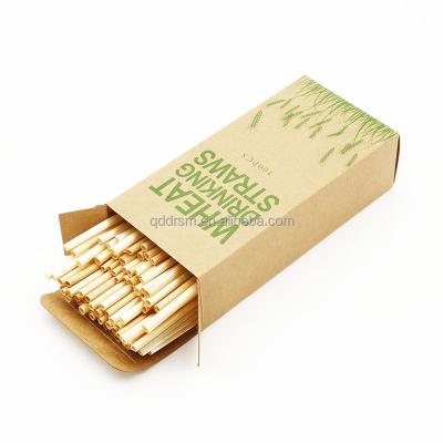 China Free Sample Disposable Drinking Biodegradable Hay Rye Wheat Stalk Straw Drinking Straw For Sale for sale