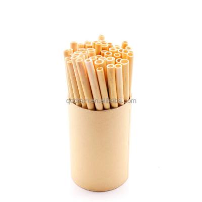 China Disposable Reusable Tubular Natural Reed Straw Drinking Water Straws Organic Eco Friendly Bamboo Straw for sale