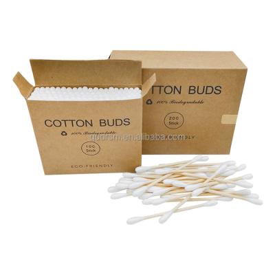 China China Eco-friendly Selling Eco-friendly Bamboo Cotton Buds Swab Bamboo Wooden Cotton Swab for sale