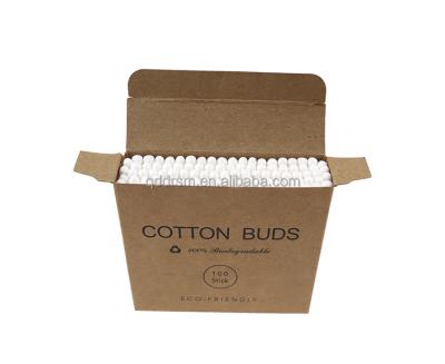 China OEM 100PCS Eco Friendly Bamboo Cotton Pads Biodegradable Bamboo Cotton Buds Cotton Earbuds for sale