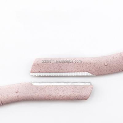 China Biodegradable Eyebrow Shaver Biodegradable Straw Wheat Facial Shaver For Women for sale