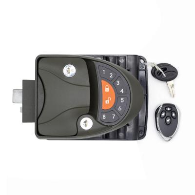 China Zinc Alloy + Plastic Keyless Handle Latch Door Entry RV Zinc Alloy Radio With Keypad And Fob 20m Remote Control For Caravan Camper Bus Yacht for sale