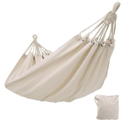 China Modern Cotton Hammock Double Hammock Canvase Swing Soft Comfortable Fabric for sale