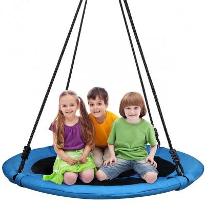 China Modern Outdoor Patio Around Deck Bird's Nest Swing Fabric Flying Saucer Tree Swing For Kids for sale