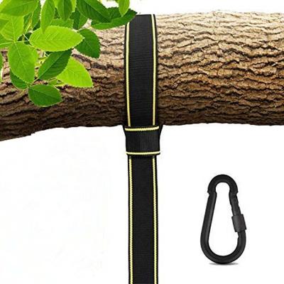 China Durable 10ft Hammock Tree Swing Hanging Strap With Carabiner for sale