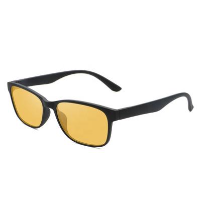 China For Computer Glasses Hot Selling Square Frames Glass Blocker Blue Light Comput Eyeglass With Yellow Glass for sale