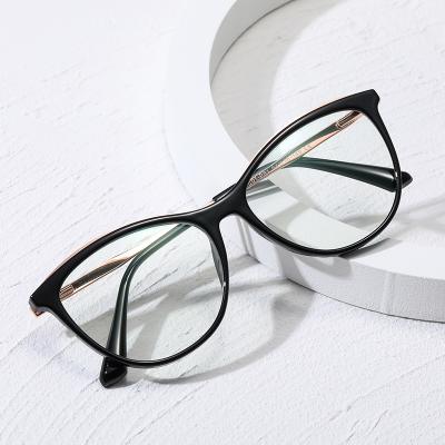 China For Eyewear Fashionable Round Glass Frames Optical Glass Block Blue for sale