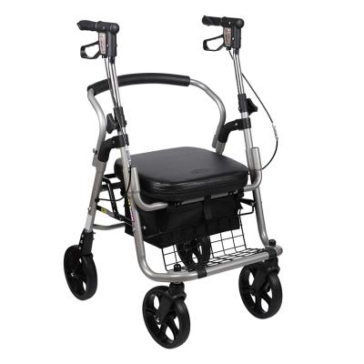 China Wholesale Cheap Folding Rollator Walker Folding With Seat Four Wheels Walking Aids Older Rollator Walker for sale