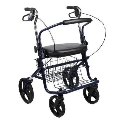 China Steel older helper walker stand up folding rollator adult outdoor steel walker rollator with seat for sale