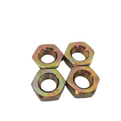 China General industry wholesale price Taiwan machine produce DIN 934 m8 hex nut grade 4 with yellow galvanized for m8 hex bolt for sale