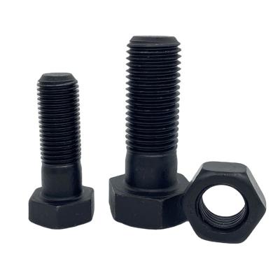 China High Tensile Carbon Steel Steel Zinc / Hex Bolt DIN 933 Black Oxide And Half Thread DIN931 With Grade 8.8 for sale