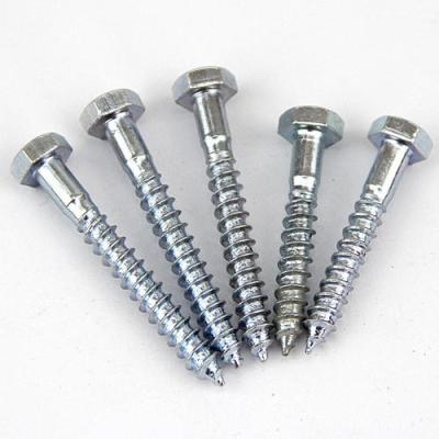 China Galvanized Carbon Steel Full/Half Thread Hexagon Self Tapping Wood Pan M6-M12 Head Screws External Hex Head Screw DIN571 Bolt for sale