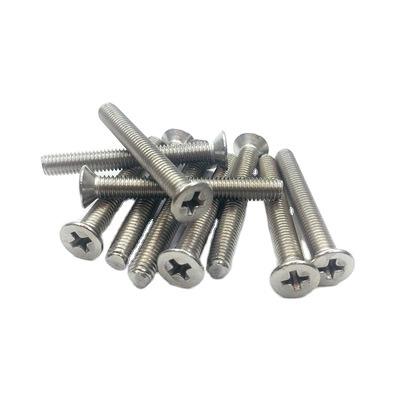 China JF Flat Head Hardware Fasteners Countersunk Head Cross Recessed Machine Screws for sale