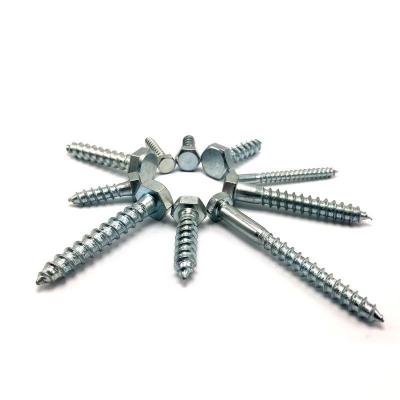 China HEX Coach Screw ANSI/ASME Standard Carbon Steel Hexagon Lag Screws With Galvanized for sale