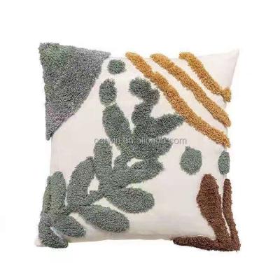 China Decorative Home Decor Sofa Couch Bohemian Cotton Vintage Handmade Living Room Pillow Cover Embellished Geometric Cushion Cover Abstract for sale