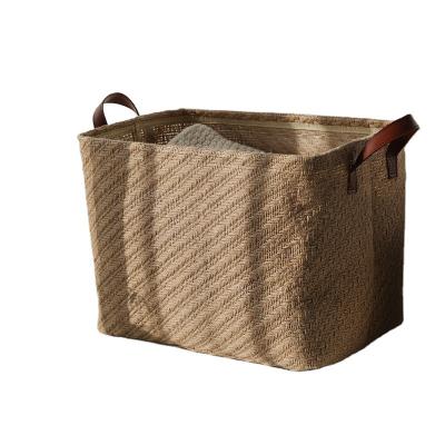 China Multifunctional Folding Jute Storage Bag Bathroom Laundry Bag Closet Organizer Collection for sale