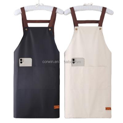 China Japanese Style Waterproof Apron 6 Colors Cotton Cleaning Apron for sale