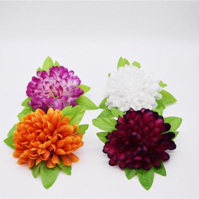 China Wholesale Indoor Wall Decoration Dahlia Diy Wedding Chrysanthemum 14cm Artificial Flower Garland for sale