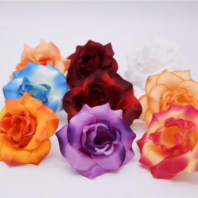 China Wholesale Bulk High Quality Silk Artificial Rose Indoor Decoration Manufacturer Spot Supply 8cm Touch Flower Head Real Rose for sale