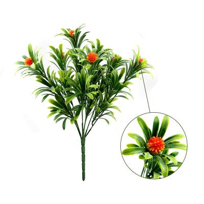 China Wholesale Plastic Home Decor Artificial Flowers Sunflower Bouquet Grass Leaf Family Wedding for sale