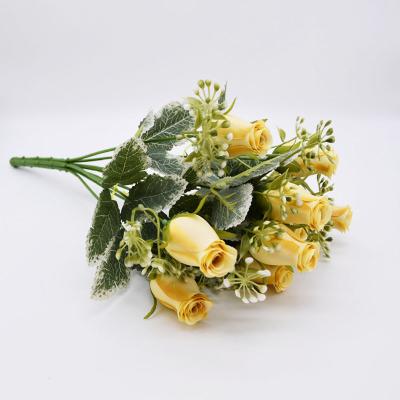 China Wholesale Artificial Flowers Rose Silk Roses Home Decor Bouquet for Wedding Decor for sale