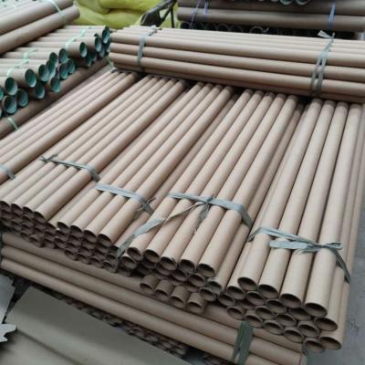 China Customized Biodegradable Manufacturing Industrial Cardboard Rolls With Brown Kraft Paper Poster Tubes Textile Paper Rolls for sale