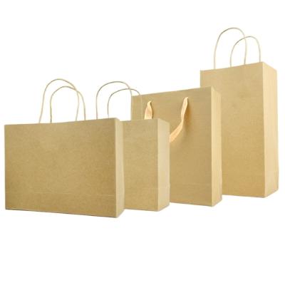 China Hot Sale Recyclable Wholesale Custom Logo Eco Friendly Brown Fast Food Take Away Kraft Paper Bag for sale