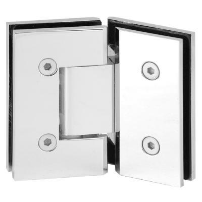 China Easy Installation Wall to Spring Brass Self Centering Glass Shower Screen 135 Degree Glass Door Pivoted Hinges for sale