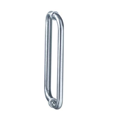 China Hot sale customized modern frameless polished shower door handle stainless steel door handle for sale