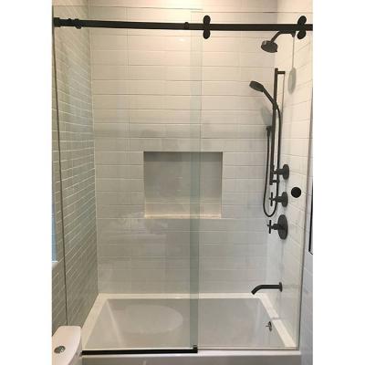 China Quiet Operation Amazon Hot Selling Tempered Glass Sliding Shower Door for sale