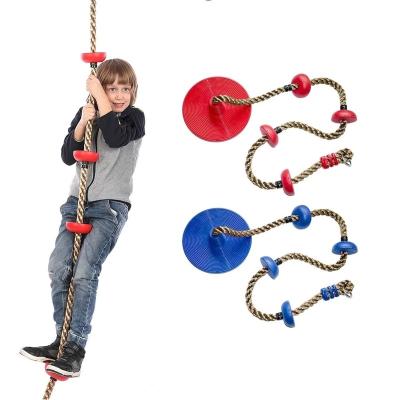 China Modern Kids Tree Swing Climbing Rope with Outdoor Platforms Disc Round Seat Swings and Swing Set for sale