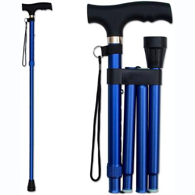 China Adjustable Folding Aluminum Trekking Canes Adjustable Folding Canes Hiking Walking Sticks Lightweight Poles for sale