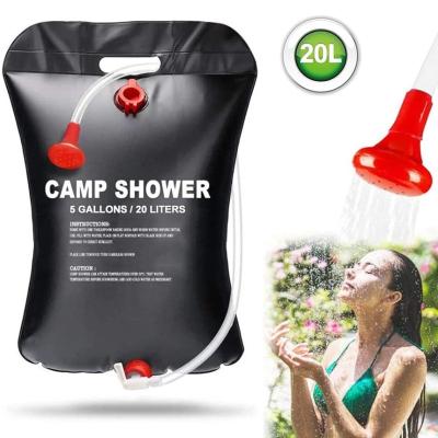 China 20/40L High Capacity Outdoor Water Bag Family Portable Shower Bag Camping Hiking Sun-Heated Shower Bag Wonderful Kits 20L for sale