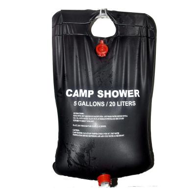 China 20L solar shower bag for outdoor camping portable camping shower travel bag for camp shower 20L for sale