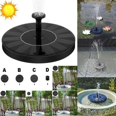 China Solar Outdoor Bird Bath Decoration Solar Outdoor Colorful Garden Pond Pool Fountain Eternal Floating for sale