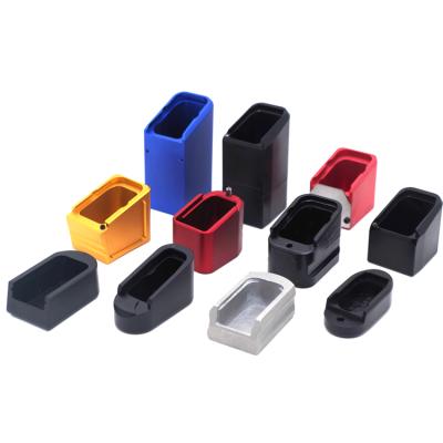 China Berreta s&w m&p cz75 CZ 75 aluminum glocks p10 17 19 magazine base mag extension for sale