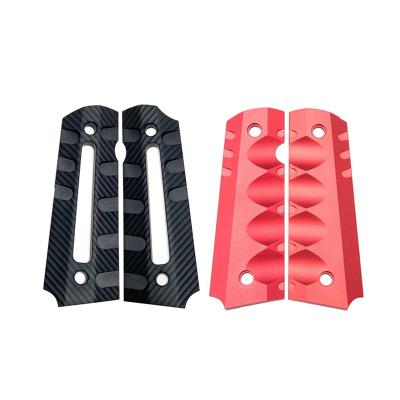 China Aluminum Alloy CNC Machining Anodized Billet Aluminum Cover Panel For M1911 Clot Grips for sale