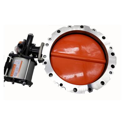 China General Aluminum Alloy Large Pneumatic Dust Butterfly Valve 600 Mm Specification Dual Flange Butterfly Valve for sale