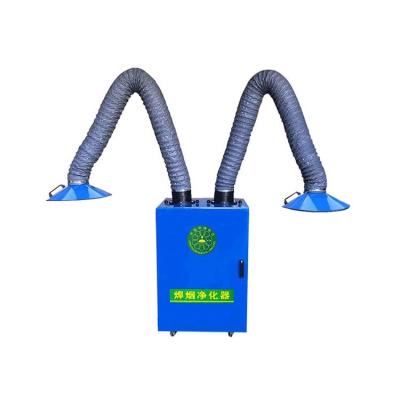 China Material of Construction Shop Premium Quality Double Arm Welding Fume Extractor Welding Fume Scrubber for sale