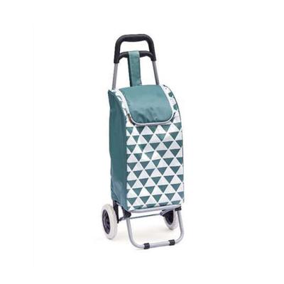 China Custom Folding Logo Bag Food Folding Shopping Trolley Cart Portable Shopping Cart Trolley for sale