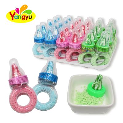 China Kids Glucose Glucose Toy Fruit Flavor Candy 2 in 1 Hard Nipple Candy for sale