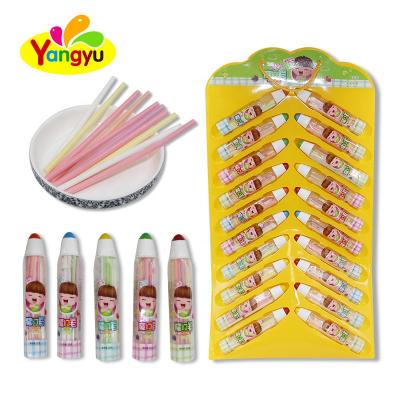 China Interested Flavor Children's New Fruit Glucose Powder Glucose Pencil Shape Package CC Stick Candy for sale