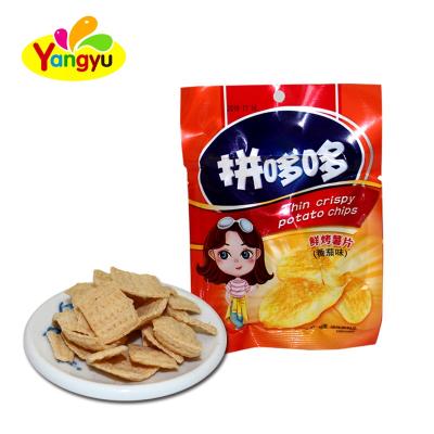 China Dried Tomato Flavor and Beef Flavor Dried Potato Chips for sale