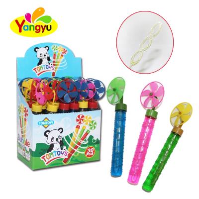 China Plastic Bubble Water Panda Cartoon Windmill Toy Shape Bubble Blow Kids Plastic Game for sale