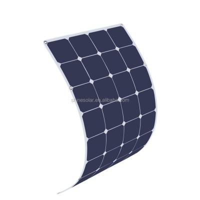 China Thin Layer 120w Semi Flexible Solar Panel With Sun Power Cells 125mmx125mm for sale