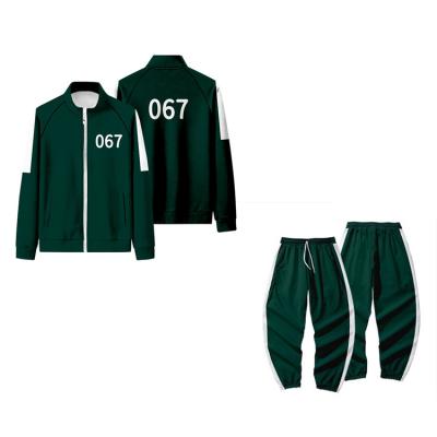 China Cosplay Cartoon Cosplay Sportswear Plus Size Lee Jung-jae The Same Sportswear Halloween Party Costume Drama Squid Game Korean Jacket for sale